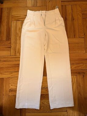 Wilfred white High-Rise Pleated Trousers